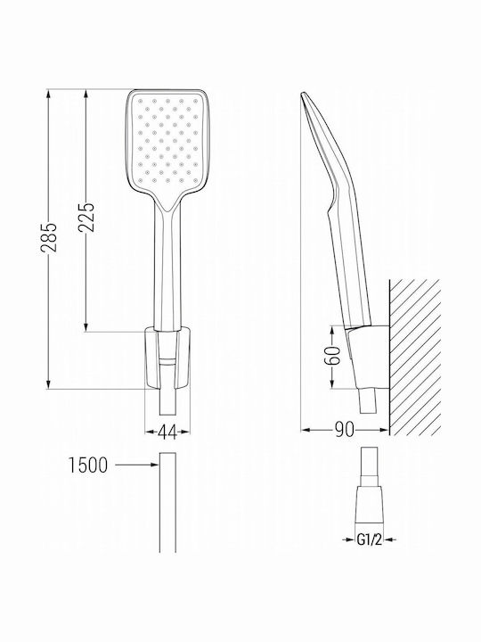 Mexen Mischung Badewanne Thermostatische Komplettes Set Weiße