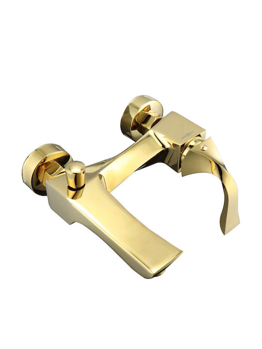 Mexen Thermostatic Bathtub Mixing Faucet Complete Set Gold