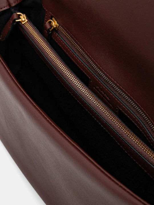 Leather Women's Shoulder Bag Brown