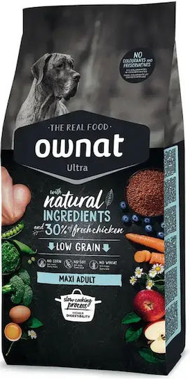 Ultra 12kg Dry Food with Few Grains for Adult Large Breed Dogs with Chicken, Turkey and Meat