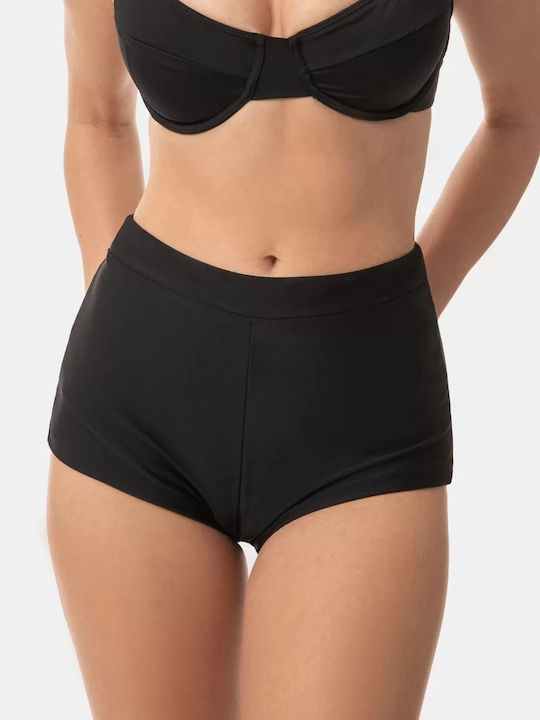 Bikinihosen Slip Hohe Taille Schwarze