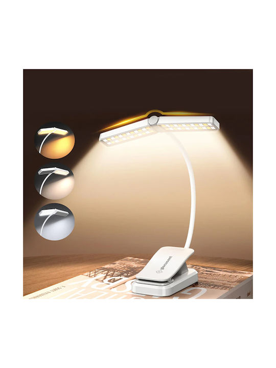 Glocusent Wiederaufladbar LED Schreibtischlampe in Weiß Farbe