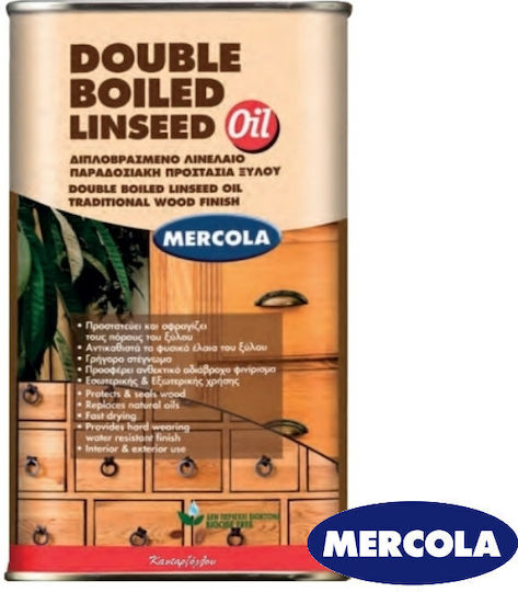 Mercola Double Boiled Linseed Oil Βερνίκι Επιφάνειας Άχρωμο Σατινέ 500ml