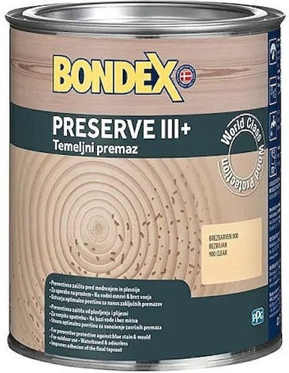 Bondex Preserve Iii+ Συντηρητικό Ξύλου Διαλύτου Άχρωμο Ματ 750ml