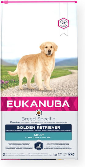 Eukanuba Adult Golden Retriever 12kg Ξηρά Τροφή χωρίς Γλουτένη για Ενήλικους Σκύλους Μεγαλόσωμων Φυλών με Κοτόπουλο