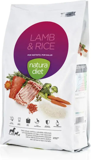 Dingonatura 0.5kg Dry Food Diet for Adult Dogs with Rice and Lamb