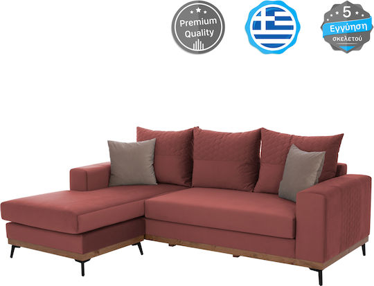 Portofino Colțar Canapea cu Unghi Reversibil Roz 240x165x92cm
