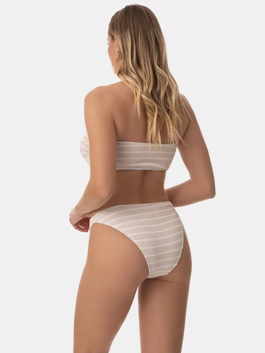 Set Bikini Gestreift Schwarz