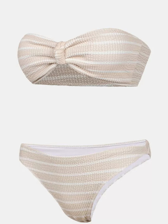 Set Bikini Gestreift Schwarz