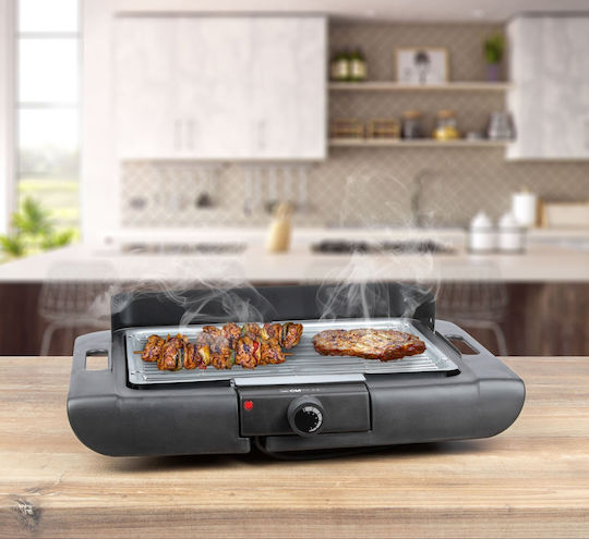 Clatronic BQ 3507 Настолна Електрическа Скара с Решетка 2000W с Регулируем Термостат 35.5x24.5см