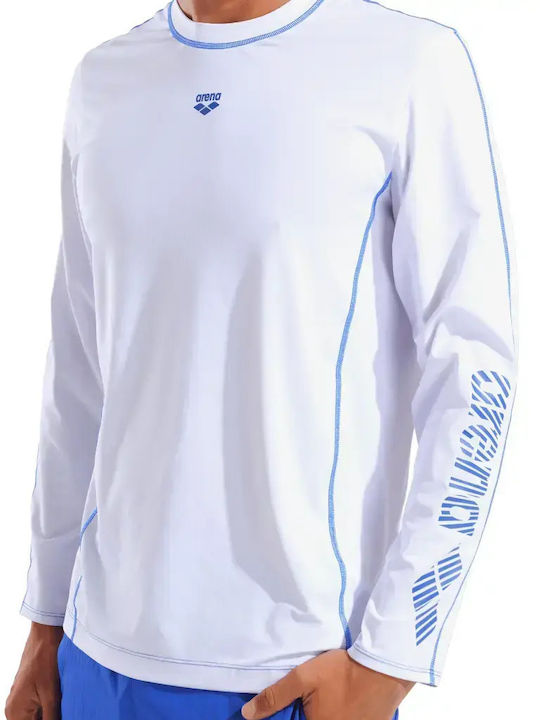 Arena Men's Long Sleeve Sun Protection Shirt White