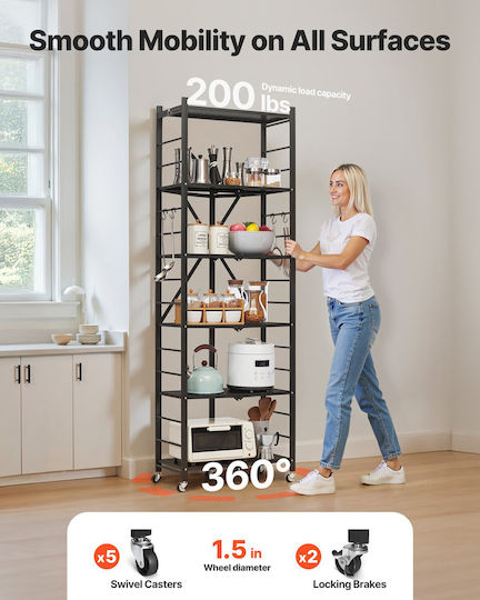 Vevor Ραφιέρα Dexion 61x30.5x182.9εκ. με 6 Ράφια Συνολικής Αντοχής 340kg