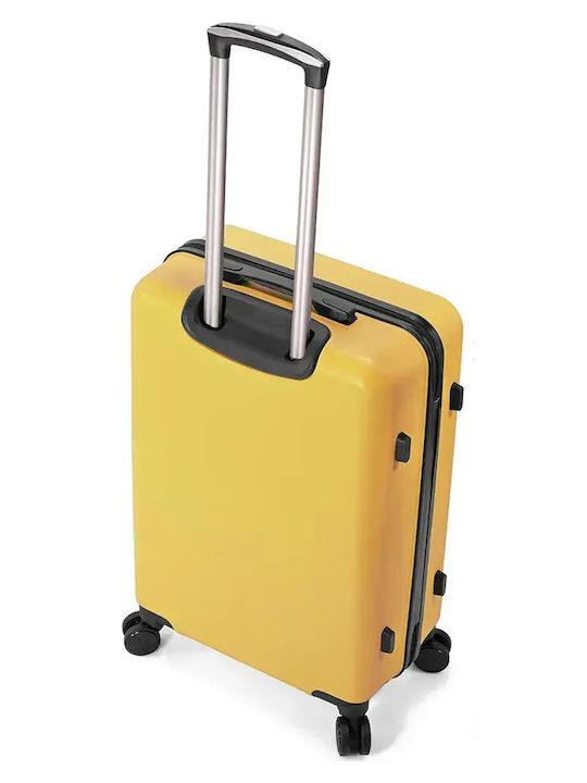 Benzi Cabin Travel Suitcase Hard Yellow with 4 Wheels Height 55cm