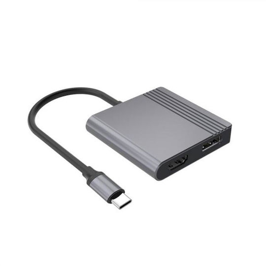 Cablexpert USB-C Докинг Станция с HDMI 4K PD и Свързване на 2 Монитора Черна (A-CM-HDMIFDPF-01)