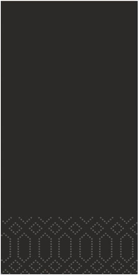 Luxury Napkin 40x40 Folded 1/8 Black 85 Pieces