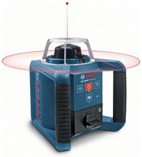 Bosch GRL 300 HV Professional Set Самонивелиращо Въртящо се Лазерен нивелир Червен лъч 9V