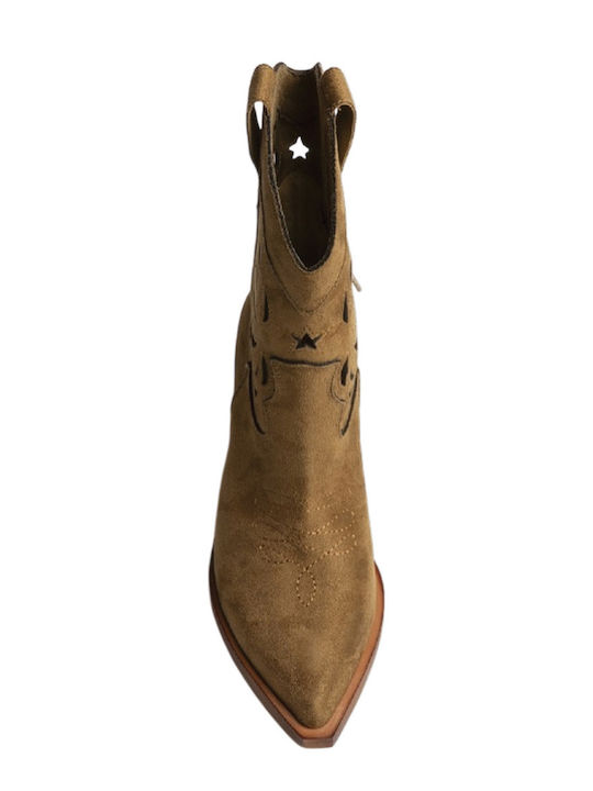 Ghete Dama Cowboy cu Toc Mediu Maro