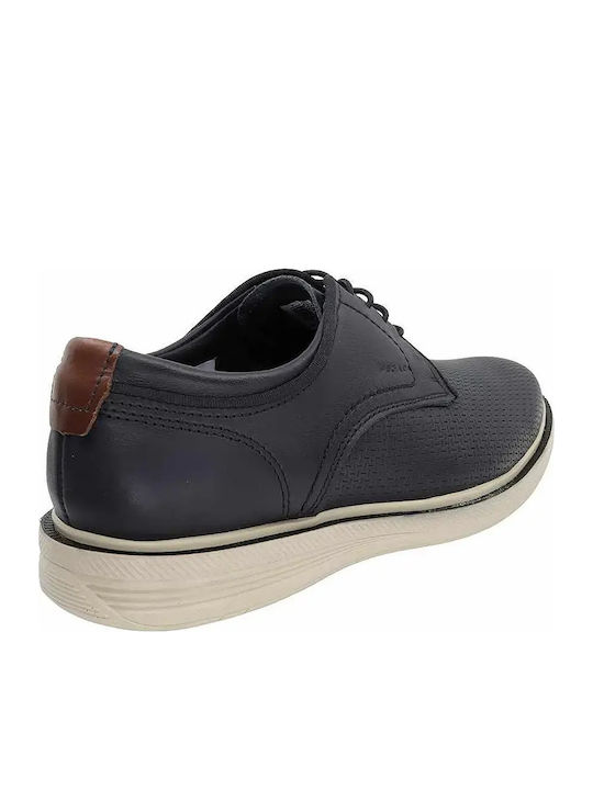 Leather Men's Casual Anatomic Blue Shoes