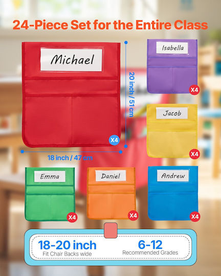 Vevor Classroom Seat 24pcs 18x20cm