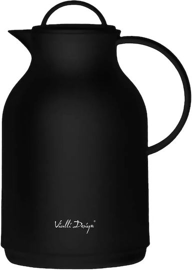 Vialli Design Amo Cană Gradată Termos Din Plastic 1L Negru