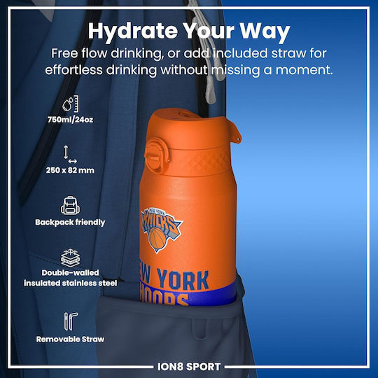 Ion8 Μπουκάλι Θερμός Ανοξείδωτο 750ml Nba New York Knicks