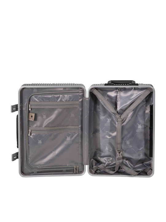 Greenwich Polo Club Travel Suitcase Cabin Hard Graphite with 4 Wheels Height 56cm