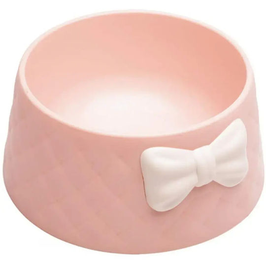 Bol Roz din Plastic cu Fundiță 18 cm