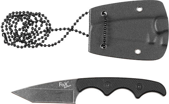 Fox Outdoor Neck II Survival Knife Black with Sheath