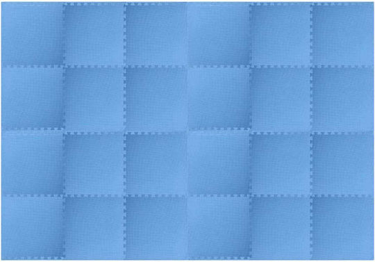 vidaXL Gymnastikmatten Puzzle Gymnastikmatten Blau 60x60x1cm 24Stücke