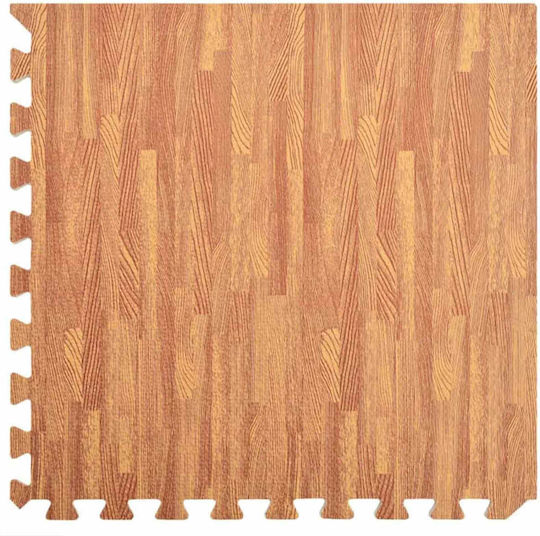 vidaXL Дюшеци Пъзел За Фитнес Кафяви 60x60x1см 24 Броя