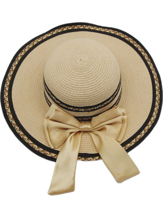 Brims and Trims Women's Wicker Hat Beige