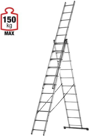SN7309 Τριπλή Σκάλα Αλουμινίου 3x9