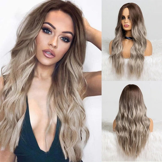 Animis Beauty Perucă cu Păr Sintetic în Gri Culoare 65cm
