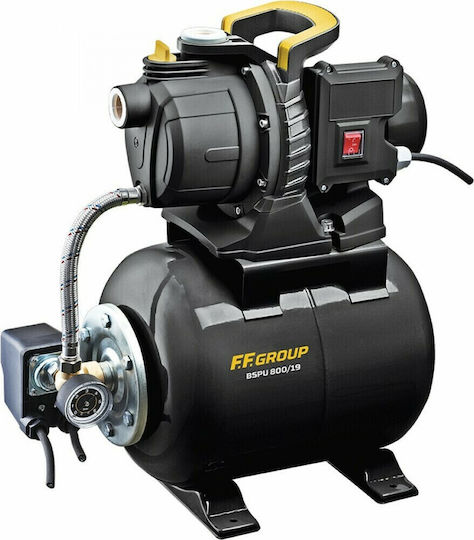 FFG BSPU 800/19 Einstufig Einphasig Wasserdruckpumpe mit Behälter 19 Liter 1.1hp