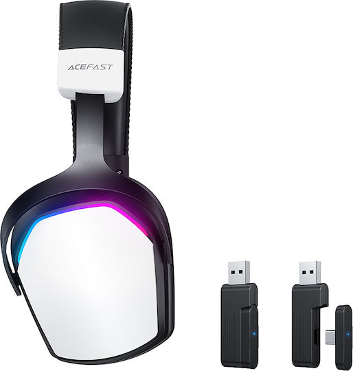 Acefast H11 Ασύρματο On Ear Gaming Headset με σύνδεση Bluetooth / USB Λευκό