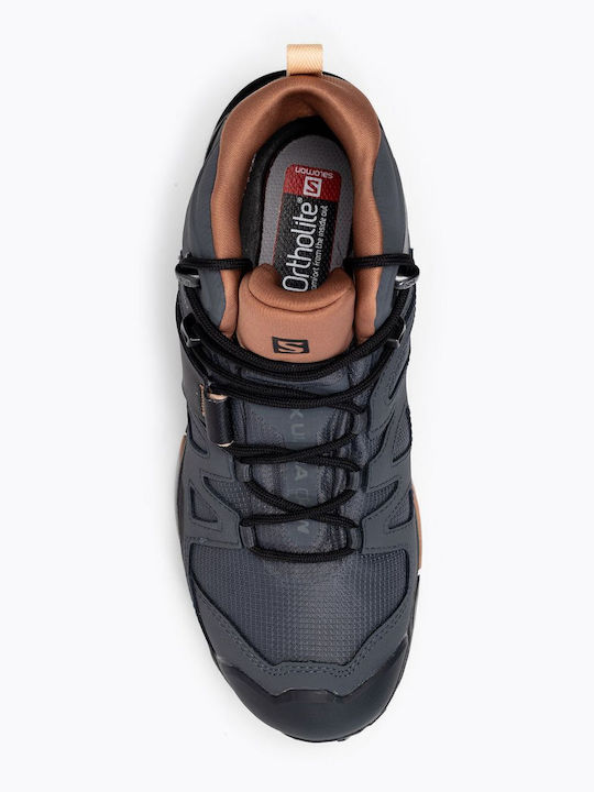 Salomon X Ultra 4 Mid GTX Women's Hiking Waterproof Boots with Gore-Tex Membrane Ebony / Mocha Mousse / Almond Creame