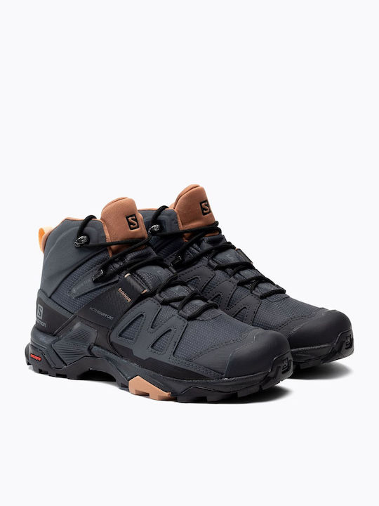 Salomon X Ultra 4 Mid GTX Women's Hiking Waterproof Boots with Gore-Tex Membrane Ebony / Mocha Mousse / Almond Creame