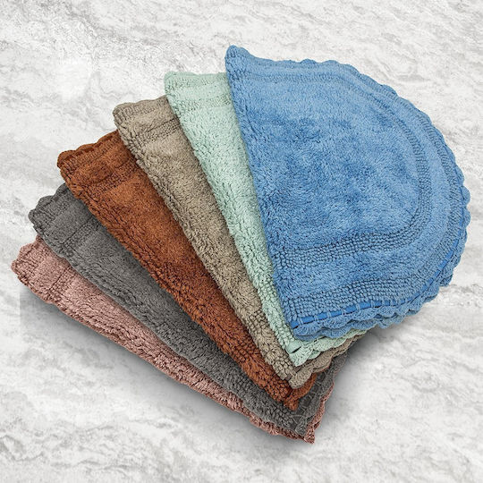 Lino Home Bath Mat Cotton Oval Libata 2500000785 Teraccota 50x80cm