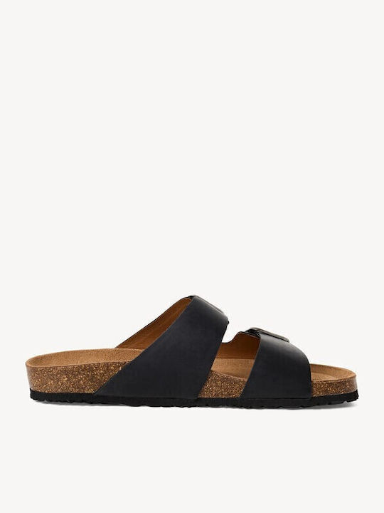Leather Men's Sandals in Black Colour
