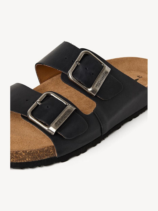 Leather Men's Sandals in Black Colour