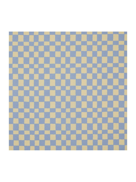 Butlers Checker Style Baumwoll Läufer Hellblau 50x160cm
