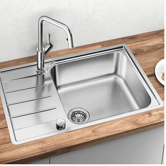 Blanco Lemis Xl 6 S-if Compact Ένθετος Inox Brushed Μ78xΠ50cm Γκρι