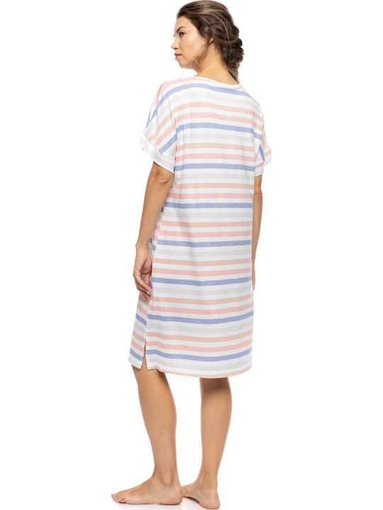 Pink Label Pink Label Sommer Nachthemd Sunset Stripe