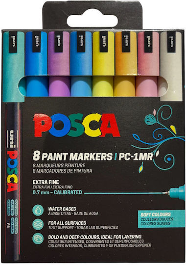 Uni-Ball Pc-1mr Highlighters 0.7mm Multicolour 8pcs