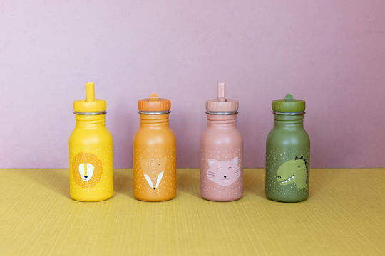 Trixie Mr Lion Kids Water Bottle Stainless Steel Non Spill Mr 350ml