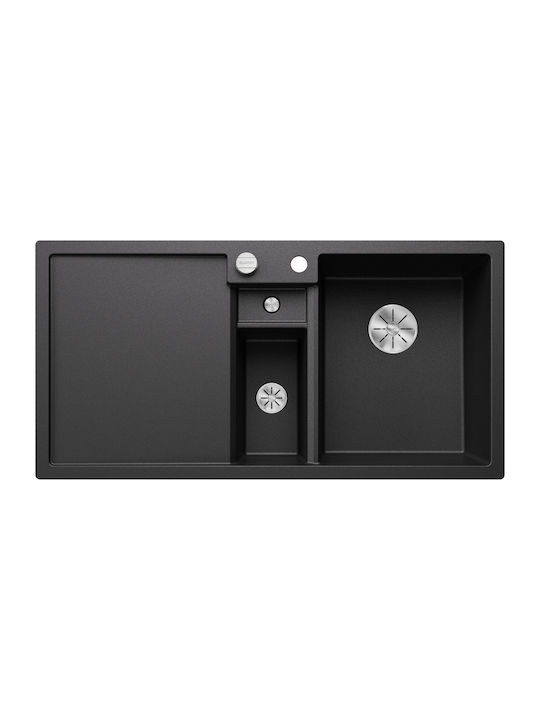 Blanco Drop-In Chiuvetă Dreapta din Granit Sintetic cu robinet L100xW51cm Gri