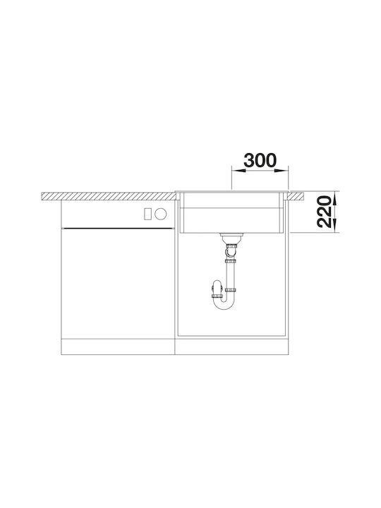 Blanco Ένθετος Νεροχύτης Inox Μ60xΠ51cm Μαύρος