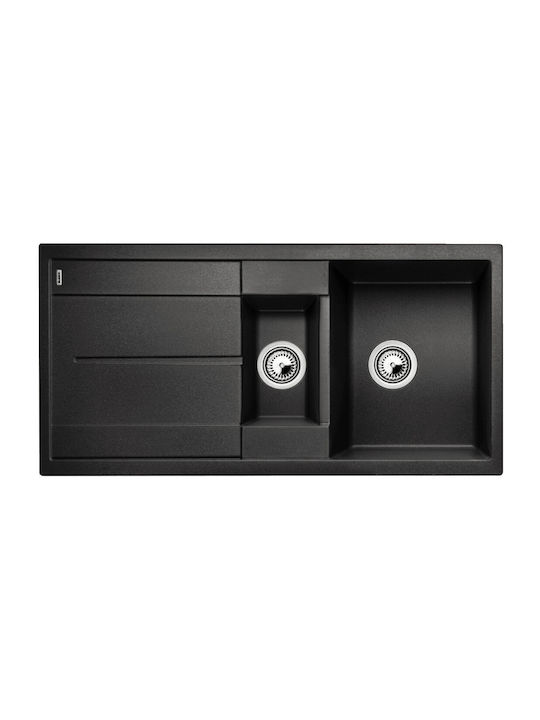 Blanco Drop-In Chiuvetă din Granit Sintetic cu robinet L100xW50cm Gri