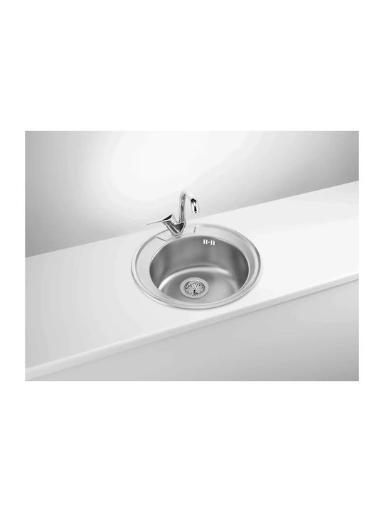 Deante Ένθετος Νεροχύτης Inox Σατινέ με Μπαταρία Μ49xΠ49cm Γκρι