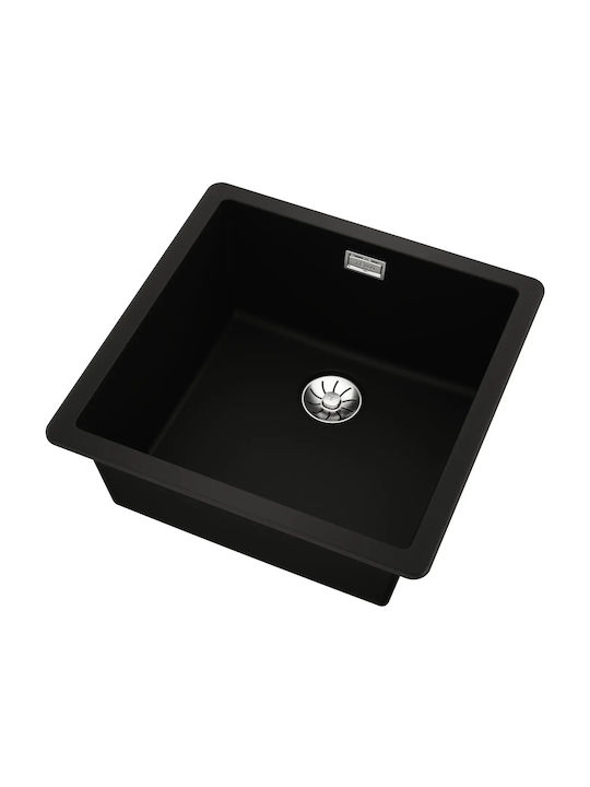 Teka Radea R10 40.40 M-TG 115230048 Drop-In Spüle aus Verbundgranulat B45.6xT45.6cm Carbon Black